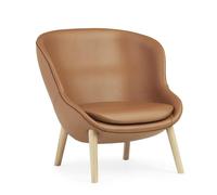 Normann Copenhagen Hyg Fauteuil Bas Chêne/Cuir Brandy