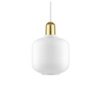 AMP-Suspension Verre/Métal H17cm Ø14cm Blanc