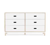 NORMANN COPENHAGEN meubles à 6 tiroirs KABINO (Blanc - MDF, hêtre et aluminium)
