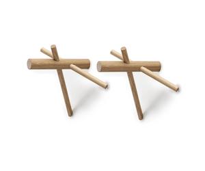 Normann Copenhagen Patère en bois Normann Sticks neutre lot de 2