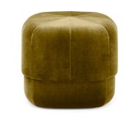Normann Copenhagen Pouf Circus Velours moss green. petit