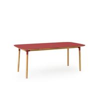 Normann Copenhagen Table à manger Form red. pieds en chêne