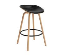 Normann Copenhagen Tabouret de bar Mat Barstool habillé sur le devant 75 cm Ultra 41599-hemp-beech-black steel