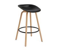 Normann Copenhagen Tabouret de bar Mat Barstool habillé sur le devant 75 cm Ultra 41599-seaweed-beech-black steel