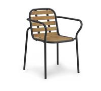 Chaise de jardin avec accoudoirs Vig bois WxHxD 61x57x83cm