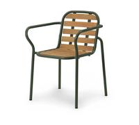 Chaise de jardin avec accoudoirs Vig bois WxHxD 61x57x83cm