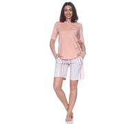 Normann Pyjama à manches courtes pour femme avec aspect rayé élégant - Également en grande taille