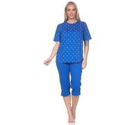 Normann Pyjama Capri à manches courtes pour femme - Aspect à pois - Également en grande taille