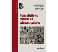Normativité et critique en sciences sociales - Patrice Corriveau - Hermann - broché - Essai
