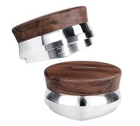 Normcore Distributeur de café 53,3 mm, outil de nivellement de café robuste avec véritable bois de noyer américain, profondeur réglable pour machines Breville Sage de 54 mm