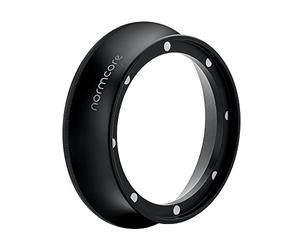 Normcore Entonnoir de dosage magnétique de 51 mm, anneau de dosage d'expresso, 18 mm en aluminium anodisé avec 8 aimants en néodyme, compatible avec porte-filtre Delonghi Decica de 51 mm, noir