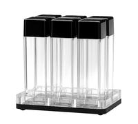 Normcore Lot de 6 Tubes de Café Avec Support et Entonnoir - Voûte à Dose Unique - Kit de Rangement Pour Expresso - Valve de Sortie Jetable - Capacité 25-28 g