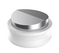 Normcore Outil de distribution de café 53,3 mm, outil de niveleur d'expresso avec base à lame en V compatible avec les porte-filtres Breville Sage de 54 mm, revêtement anti-adhésif blanc