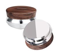 Normcore Outil distributeur de café 58,5 mm, outil de nivellement de café robuste avec véritable bois de noyer américain, profondeur réglable, compatible avec tous les porte-filtres expresso de 58 mm