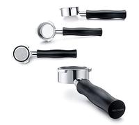 Normcore Porte-filtre à expresso sans fond 51 mm compatible avec machine à café DeLonghi Dedica EC680/EC685/EC785/EC820/EC850/EC860 Smeg - Porte-filtre sans fond en acier inoxydable - Poignée en
