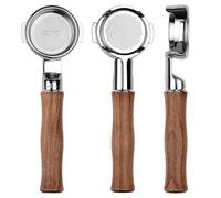 Normcore Porte-filtre fin nu de 58 mm avec panier d'extraction de précision de 18 g compatible avec les machines à expresso La Marzocco Home, poignée en noyer américain véritable