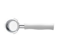 Normcore Porte-filtre sans base de 51 mm, 3 oreilles, convient pour machines à café Delonghi Dedica EC680, EC685 et SMEG et EUPA, revêtement anti-adhésif, poignée en aluminium anodisé blanc, avec