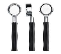 Normcore Porte-filtre sans fond de 57 mm compatible avec les groupes Lelit 57 - Anna et Anita, porte-filtre nu avec poignée en aluminium anodisé noir