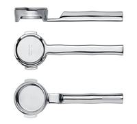 Normcore Porte-filtre sans fond de 58 mm en acier inoxydable avec poignée plate à 180° - Convient pour E61, ECM, Rocket, Flair 58, Profitec - Tamis High-Extraction de 18 g, avec Puck Screen & 200