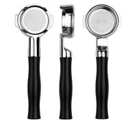 Normcore Porte-filtre Silm Naked sans fond 58 mm compatible avec E61 Group Head, ECM, Rocket, Sanremo, Synesso, Slayer, VBM, poignée en aluminium anodisé noir et panier de 18 g