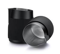 Normcore Pot à lait Barista en acier inoxydable - Compact sans poignée - Pot à lait en acier inoxydable pour cappuccino et latte art - Bec verseur Sharp (600 ml, noir)