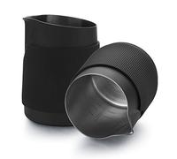 Normcore Pot à lait Barista en acier inoxydable - Compact sans poignée - Pot à lait en acier inoxydable pour cappuccino et latte art - Bec verseur Sharp (450 ml, noir)