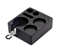 Normcore Station de tampage expresso, véritable bois de frêne noir américain, distributeur de café, WDT, écran rondelles, support de porte-filtre, bois de frêne noir massif pour accessoires de machine