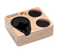 Normcore Station de tampage pour accessoires de machine à expresso de 54 mm et 58 mm, support de porte-filtre en chêne, équipement de café expresso, bois de chêne blanc américain massif