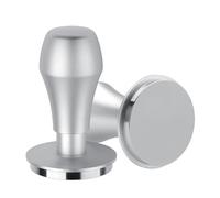 Normcore Tamper à café V4.1 de 58,5 mm, tampon à main pour barista, à ressort avec base plate, poignée en aluminium anodisé, compatible avec machine à expresso de 58 mm, argenté