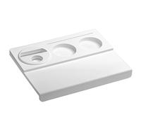 Normcore Tampon en silicone avec protection des bords, tapis antidérapant avec tampon à café, emplacement pour un espace de travail bien rangé, blanc