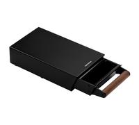 Normcore Tiroir à expresso en acier inoxydable 304 avec poignée en bois de noyer compatible avec Niche Zero & Fellow Ode, barre de frappe absorbant les chocs, taille S, noir mat