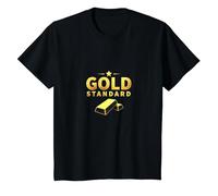 Norme Or pour Filles : Design étoile Brillante de Luxe T-Shirt, Enfant, Noir, 12 Ans