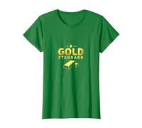 Norme Or pour Filles : Design étoile Brillante de Luxe T-Shirt, Femme, Vert Kelly, L