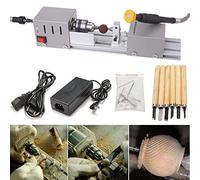 Normes de tournage d'outils 未处理 Mini Lathe Machine for Woodworking, 24V DC 100W Precision Beads Polisher, Ideal for DIY Wood Projects and CNC Machining