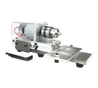 Normes de tournage d'outils 未处理 Mini Woodworking DIY Lathe, Lathe Beads Polisher Machine with Power Adapter, CNC Machining for Table Woodworking Wood, 12-24V DC