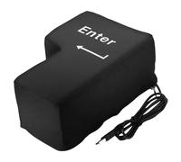 Normodic Big Enter Button Coussin XXL, coussin anti-stress USB à presser, gadget de bureau pour bureau, programmateur, cadeau amusant pour informaticiens