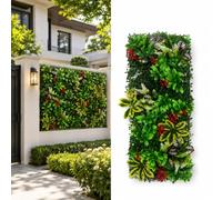 Normodic Mur Végétal Artificiel Exterieur 75x25cm, Mural Décoratif Plante | Panneau Mural Décoratif en Plantes, Simulation Couverture de Clôture en Lierre, Idéal pour Mur, Terrasse, Salon ou Bureau