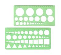 Normographe Geographie,2 Pièces Normographe pour Croquis et Schémas Regle Pochoir Gabarit Cercle Pochoir Geometrique pour Studio Artistique ou Dessin et Dessin Personnel