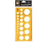 Wonday Normographe rond Uttse Trace-cercles «INCASSABLE» 2 à 40 mm Pairs et Impairs