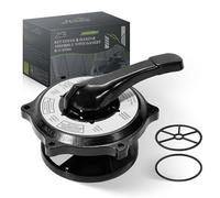 Noroeua Couvercle de clé et poignée avec joint et joint torique compatible avec les valves Hayward SP0710/SP0710X/SP0711/SP0712 Vari-Flo (Multiport de 3,8 cm, noir) SPX0710XBA17