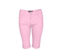 NOROZE Bermuda cargo en coton pour femme, longueur genou, style décontracté, taille 36-48, rose clair, 36