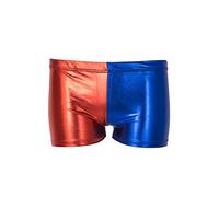 NOROZE Femmes Contraste Couleur Shorts Dames 2 Ton Chaud Pantalons Hot Pants (Rouge Bleu 002, 44)