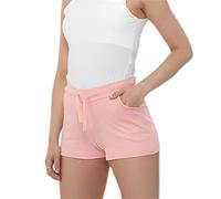 NOROZE Femmes décontractée Été Vacances Coton Shorts Pantalon Courte (Bébé Rose, 36)