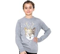 NOROZE Fille Noël 3D Pull Enfants Oiseau Renne Rétro Pullover Pull-Over (Bébé Cher Gris, 5-6 Ans)