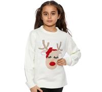 NOROZE Fille Noël 3D Pull Enfants Oiseau Renne Rétro Pullover Pull-Over (Renne Beige, 5-6 Ans)