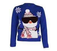 NOROZE Garçons Fille Unisexe Noël 3D Pull Enfants Xams Pullover Pull-Over Père Noël Bonhomme de Neige Renne Manchot (Bonhomme de Neige Bleu, 13 Ans)