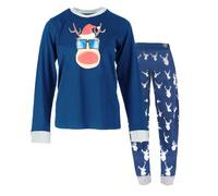 NOROZE Garçons Pyjamas Halloween Déguisements pour Enfants Unisexe Vêtements d'intérieur Citrouille Araignée Haut Pantalon Ensemble Pyjama 2 Pièces (9-10 Ans, Glasses Rudolph Navy)