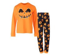 NOROZE Garçons Pyjamas Halloween Déguisements pour Enfants Unisexe Vêtements d'intérieur Citrouille Araignée Haut Pantalon Ensemble Pyjama 2 Pièces (13 Ans, Citrouille Orange)