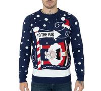 NOROZE Homme Femme Unisexe Xmas Noël Pull Pullover (to The Pub Marine, Large)