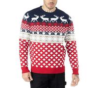 NOROZE Hommes Femmes Unisexe Nouveauté tricotée Noël Pull Pull-Over,Marine,Large